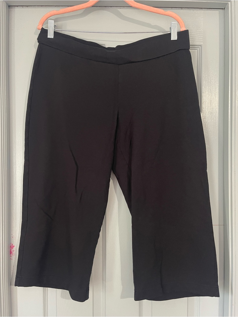 Pure Jill Black Wide-Leg Capri Pants